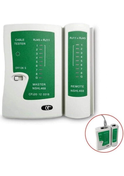 RJ11 RJ45 Cat5 Network Kablo Tester Test Kontrol Bağlantı Cihazı Ledli