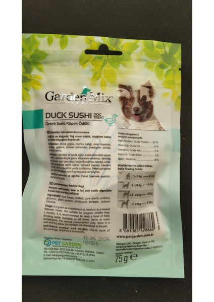 Ördekli Sushi Köpek Ödülü 75 Gam