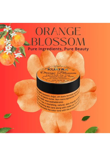 Orange Blossom Lip-Cheek-Eye ‘tint’ Doğal Içerikli Çok Amaçlı Allık, Ruj, Göz Farı (Makyaj Beraberinde Çok Değerli Besleyici Cilt Bakımı) modelleri