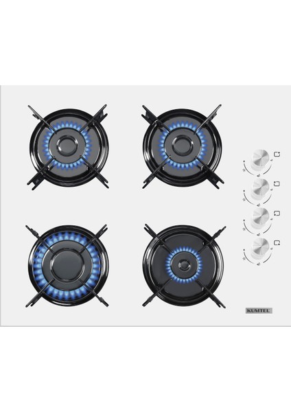Home Basic Beyaz Cam Ankastre Set