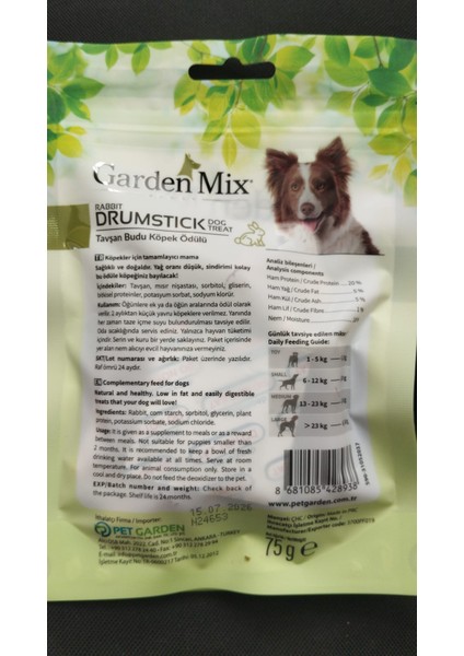 Tavşan Budu Köpek Ödülü 75 gr fiyatları