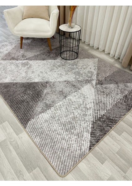 Bej Renk Geometrik Desen Kaymaz Taban Yolluk Halı fiyatları