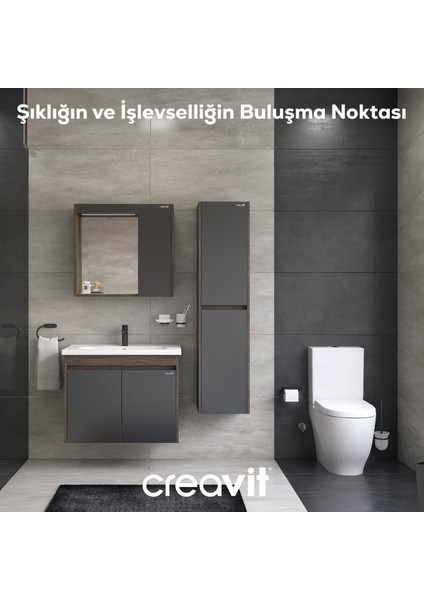 Planet 2li Wc Kağıtlığı Kapaksız Mat Siyah