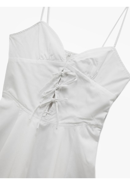 Bağlamalı Yaka Ip Askılı A Kesim Mini Elbise modelleri