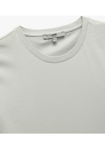 Pamuklu Kısa Kollu Slim Fit Bisiklet Yaka Erkek Basic Tişört modelleri