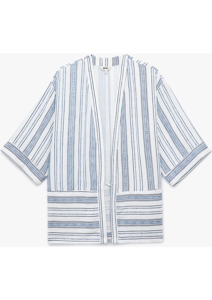 3/4 Geniş Kol Oversize Kimono Ceket