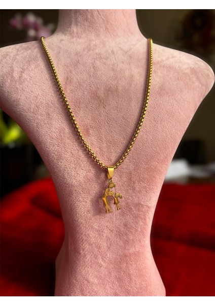 Anneler Günü Anne Kız Figürlü Full Çelik Kararmaz Kolye fırsatları