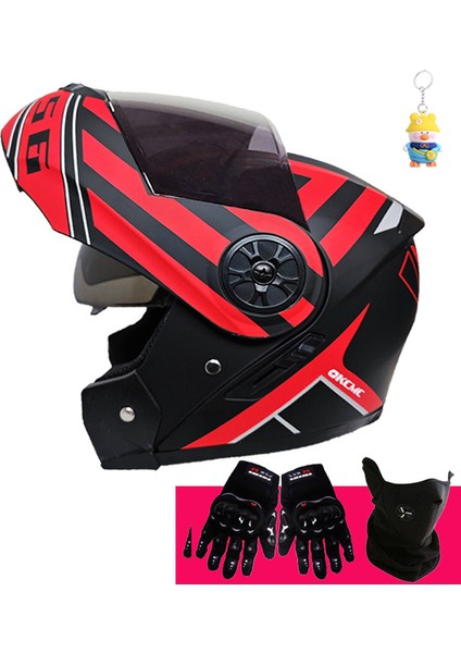 Eldiven ve Maske Erkek ve Kadın Açık Kask Çift Lensli Tam Kask Motosiklet Olmayan Kask (Yurt Dışından)