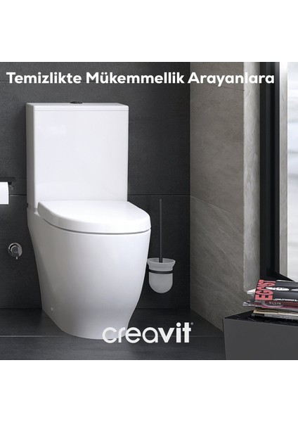 Planet Tuvalet Fırçalığı Mat Siyah