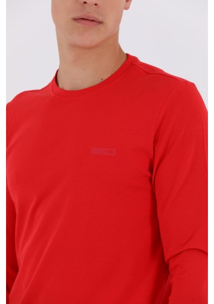 Regular Erkek Bisiklet Yaka Uzun Kol Kırmızı Sweatshirt 20906 fırsatları