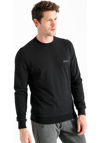 Comfort Erkek Bisiklet Yaka Uzun Kol Siyah Sweatshirt 19177 modelleri