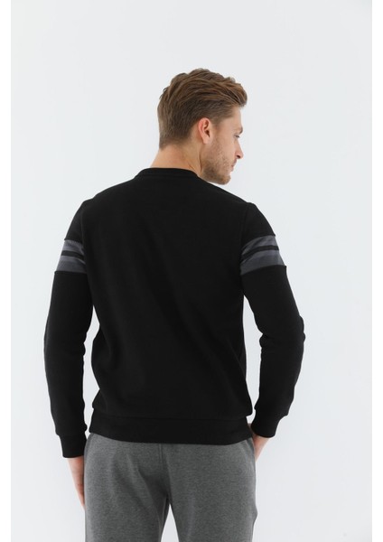 Regular Erkek Bisiklet Yaka Uzun Kol Siyah Sweatshirt 20198 fiyatları