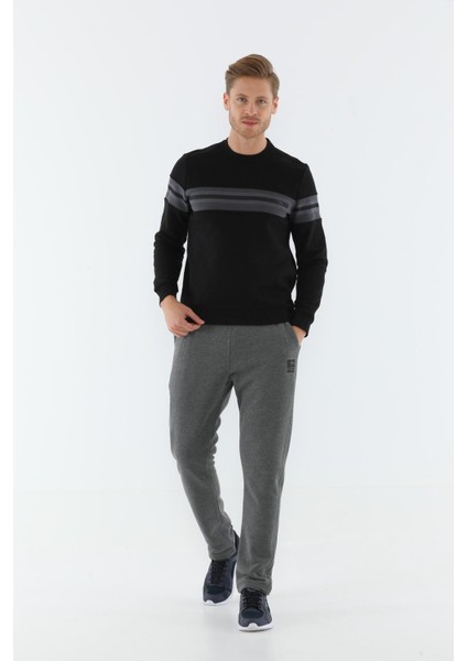 Regular Erkek Bisiklet Yaka Uzun Kol Siyah Sweatshirt 20198 fırsatları