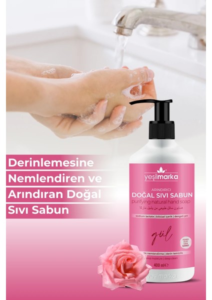 Doğal Sıvı Sabun - Gül 400 ml