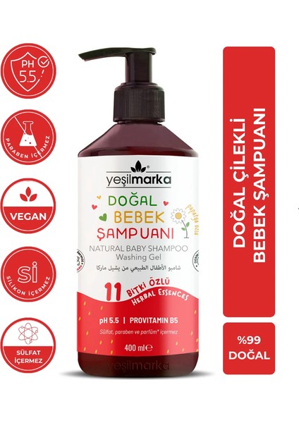 Doğal Bebek Şampuanı Çilekli 400ML