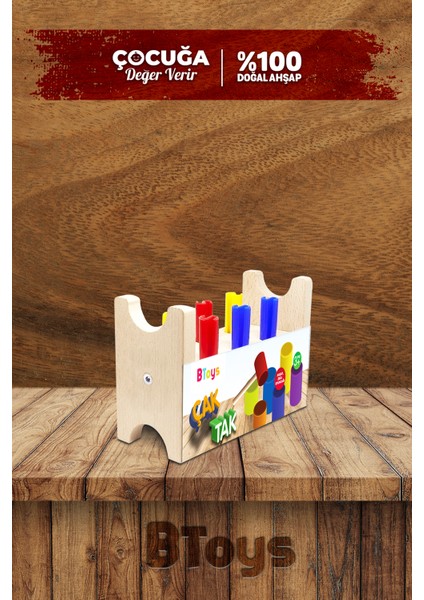 Montessori Ahşap Çak Tak Oyunu