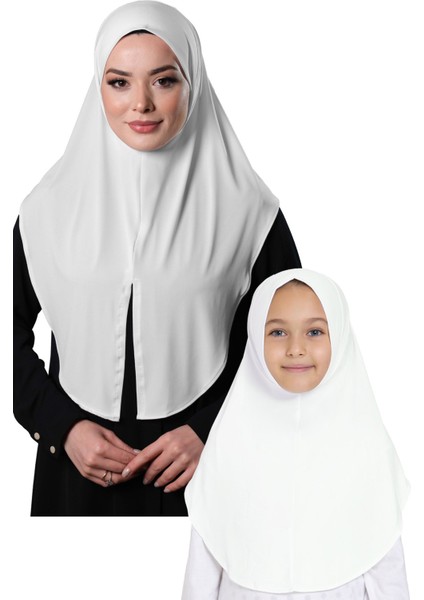 Lacivert Pratik Anne Kız Kombin Tesettür Eşarp Sandy Düz Hijab 230812_02