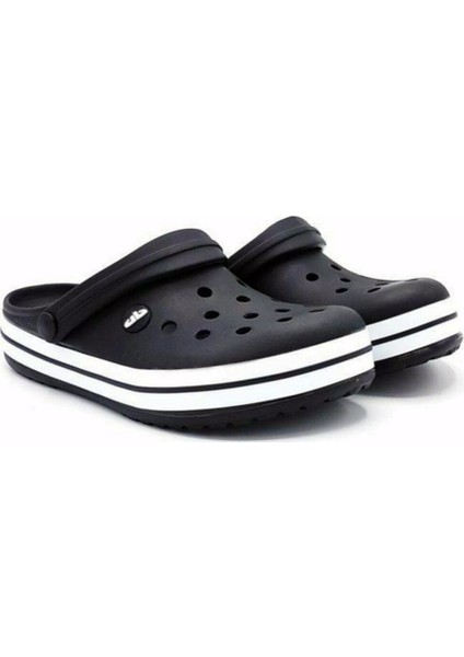 Doremor Siyah Beyaz Sabo Crocs Modeli Terlik Hastane Terliği Hemşire Doktor Terliği modelleri