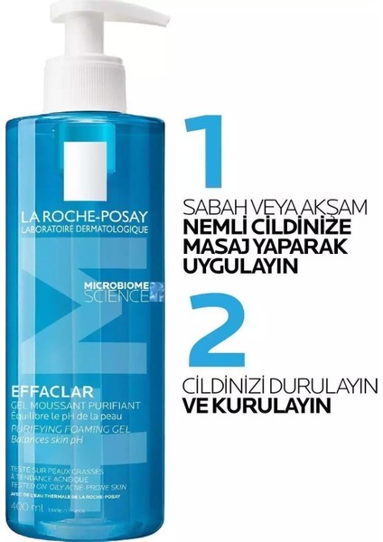 Yağlı Ciltler İçin Effaclar Yüz Bakım Seti: Effaclar Yüz Temizleme 400 ml & Effacalr Duo+ M 15 ml x2