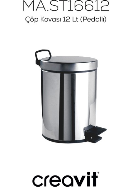Çöp Kovası 12 Lt (Pedallı)