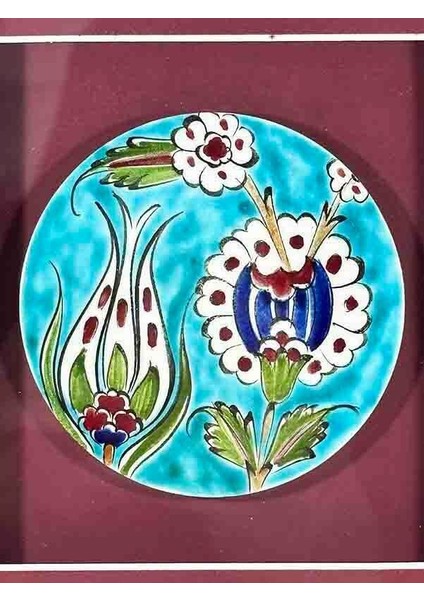 Dernek Başkanına Hediye Iznik Çini Paspartulu Plaket fiyatları
