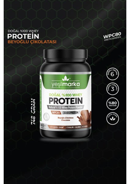 Doğal Whey Protein Tozu - Beyoğlu Çikolatası 748 gr