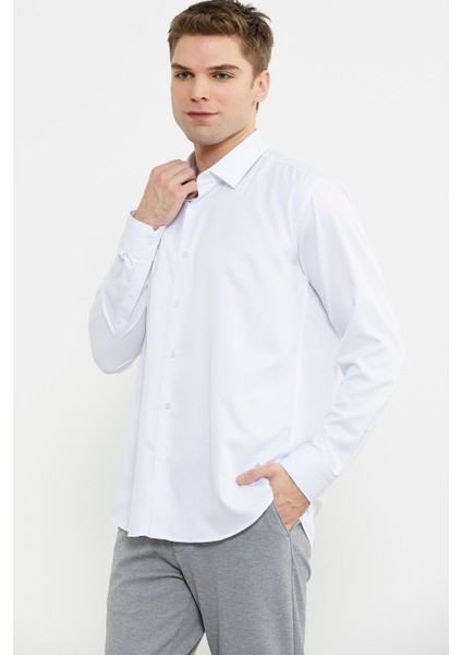 Klasik Uzun Kol Gömlek - Beyaz modelleri