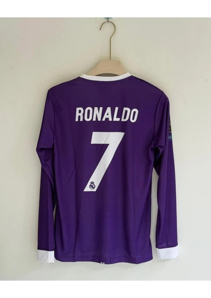 Cristiano Ranoldo 2017 Cardif Ligi Mor Uzun Kol Yetişkin Taraftar T-Shirt fiyatları