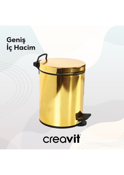 Çöp Kovası 12 Lt (Pedallı) Altın modelleri