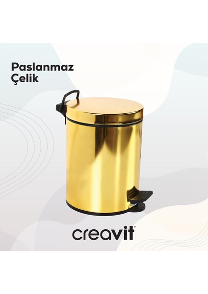 Çöp Kovası 12 Lt (Pedallı) Altın indirimleri