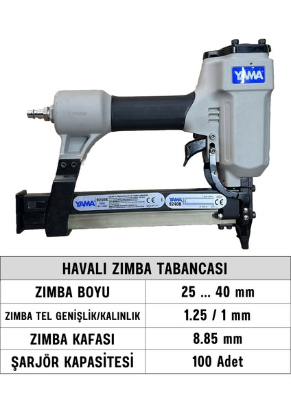 YAT-9240B Havalı Zımba Tabancası 25-40 mm fiyatları