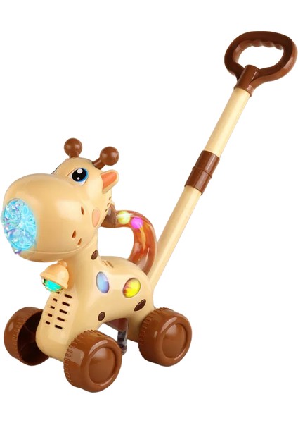 Bebek Yürüteçli Balon Makinesi - 2’si 1 Arada LED Işıklı Şarj Edilebilir Oyuncak (Yurt Dışından)