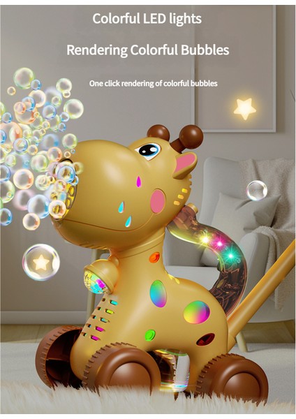 Bebek Yürüteçli Balon Makinesi - 2’si 1 Arada LED Işıklı Şarj Edilebilir Oyuncak (Yurt Dışından)