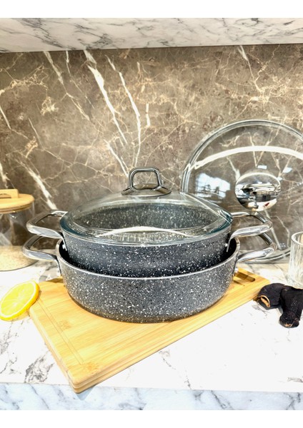 2'li Basık Tencere Set (28-30 Cm)