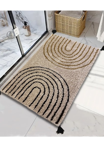 Clara Ekru 60x100 Cm Cotton Püsküllü Banyo Paspası Bpmk fiyatları