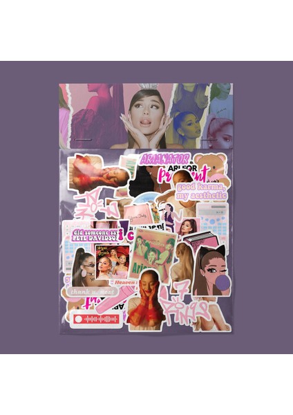 Ariana Grande Sticker Paketi -Bullet Journal - Ajanda - Planner - Defter - Laptop Etiket Çıkartma Çok Renkli 10 x 15 Paket Boyutu 3 x 5 cm Stickerlar Paket Içeriği 25 Adet Dadi Ramba