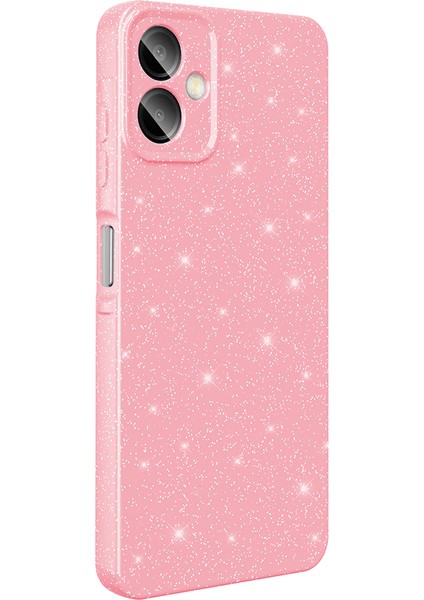 Samsung Galaxy A06 Kılıf Kamera Korumalı Simli Lüks Hlp Koton Kapak - Açık Pembe indirimleri