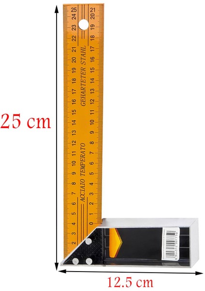 Alüminyum Marangoz Gönyesi L Gönye Sarı Gönye Cetvel Kaynak Kaynakçı Gönyesi 250 mm fiyatları