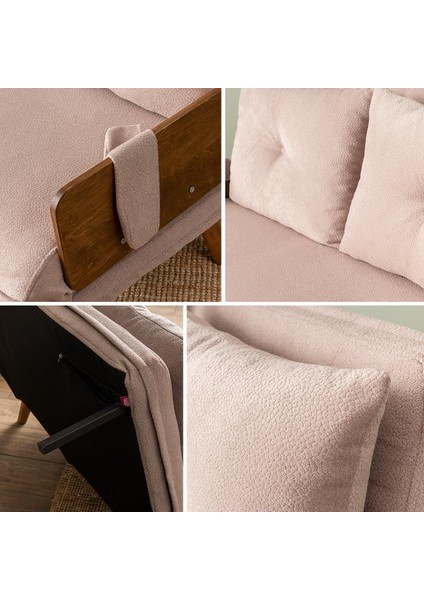 Cosmo Ikili Katlanır Yataklı Koltuk - Bohem Vizon modelleri