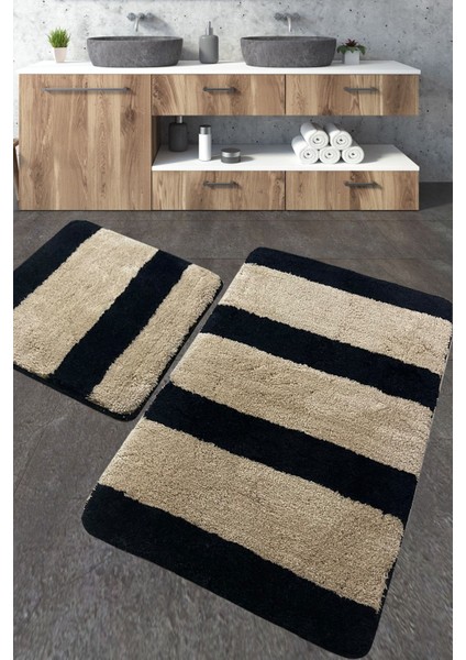 Ontale 2'li Set Yıkanabilir , Kaymaz Taban Banyo Akrilik