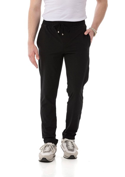 Erkek Slim Fit Likralı Jogger Pantolon