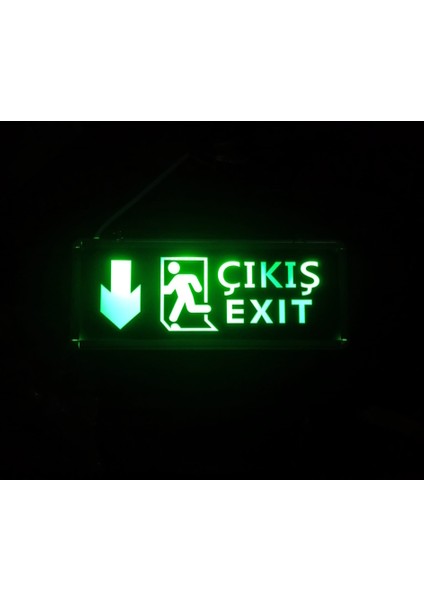 Acil Çıkış Armatürü Aşağı Yön (Cihan JN-106) LED Exıt Tabela fiyatları