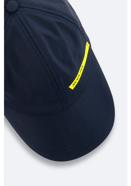 Erkek Lacivert %100 Pamuk Enjeksiyon Baskı Detaylı Şapka A41Y9200 modelleri