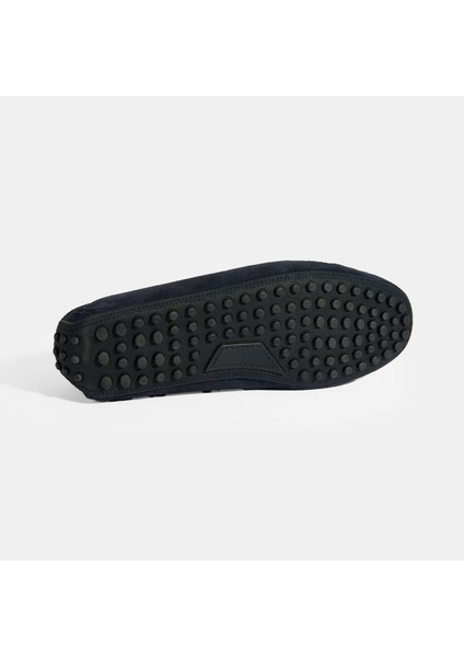 Erkek Lacivert Slip-On Süet Loafer