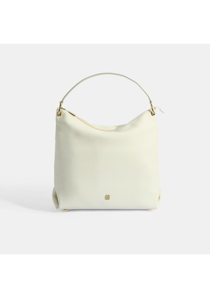 Kadın Beyaz Deri Omuz Çantası