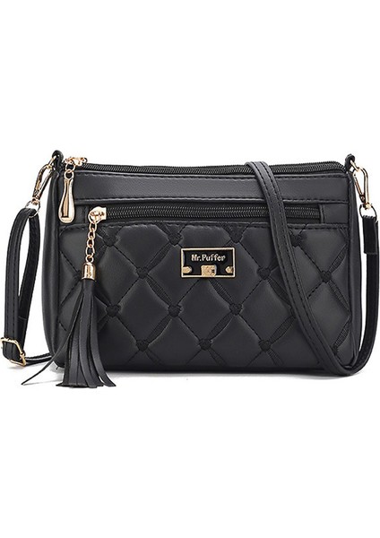 Moda Kadınlar Crossbody Çanta Bayanlar Deri Omuz Çantası Kızlar Için Püsküllü Çanta (Yurt Dışından)