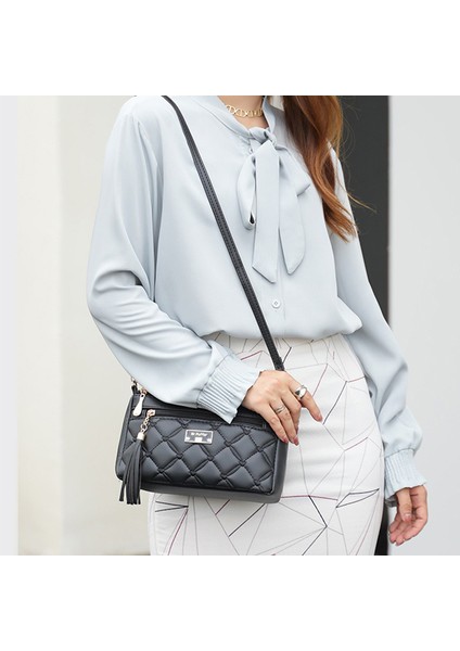 Moda Kadınlar Crossbody Çanta Bayanlar Deri Omuz Çantası Kızlar Için Püsküllü Çanta (Yurt Dışından) fiyatları