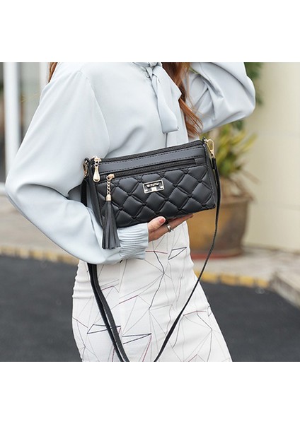 Moda Kadınlar Crossbody Çanta Bayanlar Deri Omuz Çantası Kızlar Için Püsküllü Çanta (Yurt Dışından) modelleri