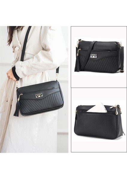 Moda Kadın Crossbody Çanta Bayan Deri Omuz Çantası Kızlar Için Günlük Çanta (Yurt Dışından) modelleri