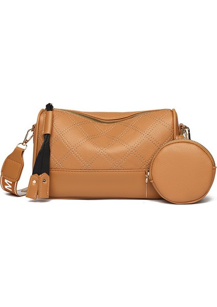 2 In 1 Moda Kadın Crossbody Çanta Bayan Deri Omuz Çantası Kızlar Için Günlük Çanta (Yurt Dışından)